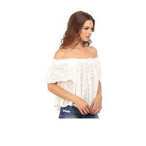 Free People Thrills & Frills Sweater Ivory Size XS
